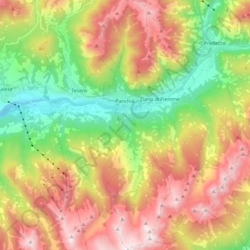 Weißbach topographic map, elevation, terrain