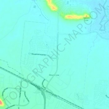 Mount Low topographic map, elevation, terrain