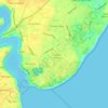 Mkomani ward topographic map, elevation, terrain