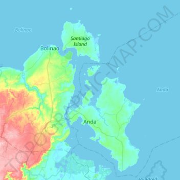 Anda topographic map, elevation, terrain