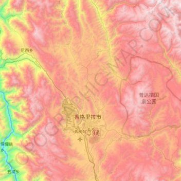 Jiantang topographic map, elevation, terrain