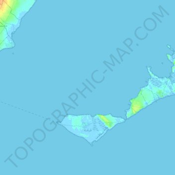 Kerkennah topographic map, elevation, terrain