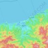 Tottori topographic map, elevation, terrain