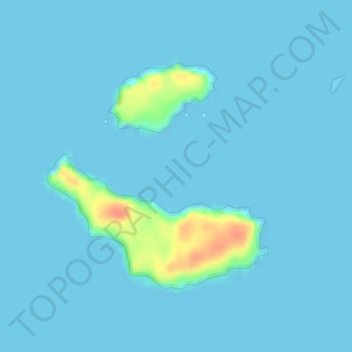 San Juan Islands topographic map, elevation, terrain