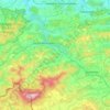 powiat suski topographic map, elevation, terrain