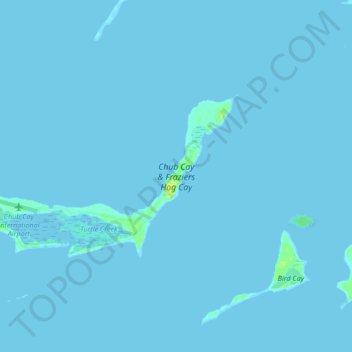 Chub Cay topographic map, elevation, terrain