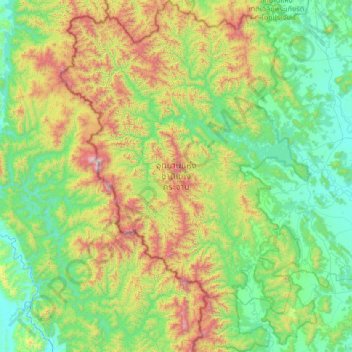 Kaeng Krachan National Park topographic map, elevation, terrain
