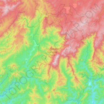 Errinundra National Park topographic map, elevation, terrain