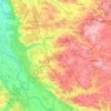 Garwolin County topographic map, elevation, terrain