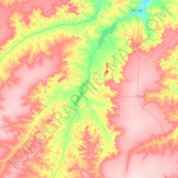 Rio Grande do Piauí topographic map, elevation, terrain