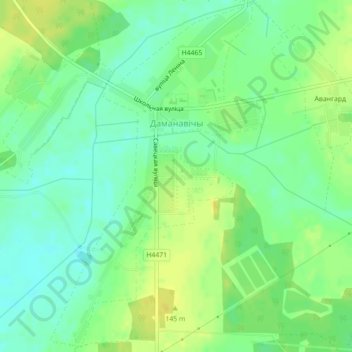 Домановичи topographic map, elevation, terrain