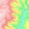 Cajamarquilla topographic map, elevation, terrain
