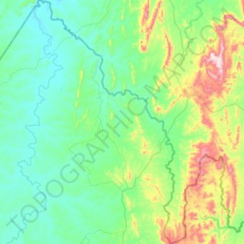 Rio Capivara topographic map, elevation, terrain