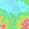 Botevgrad topographic map, elevation, terrain
