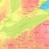 Lago Erie topographic map, elevation, terrain