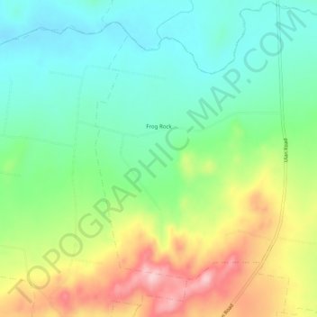 Frog Rock topographic map, elevation, terrain
