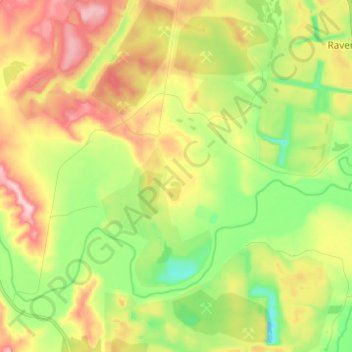 Lemington topographic map, elevation, terrain
