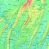 Yubei District topographic map, elevation, terrain
