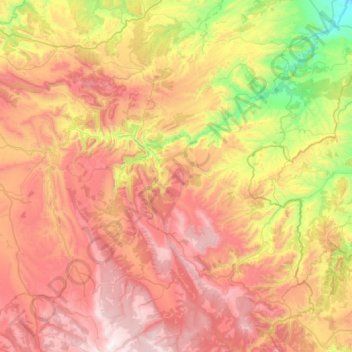 Maestrazgo topographic map, elevation, terrain