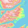 Milne Land topographic map, elevation, terrain