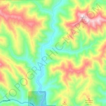 French Gulch topographic map, elevation, terrain