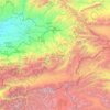 Osh Region topographic map, elevation, terrain