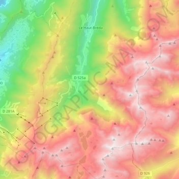 La Ferrière topographic map, elevation, terrain