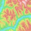Area F (Kokanee Range) topographic map, elevation, terrain