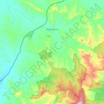 Woomargama topographic map, elevation, terrain