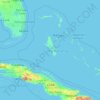 Die Bahamas topographic map, elevation, terrain