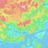 Mihara topographic map, elevation, terrain
