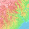 Telemark topographic map, elevation, terrain