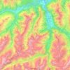 Hinterrhein topographic map, elevation, terrain