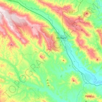Ferrandina topographic map, elevation, terrain