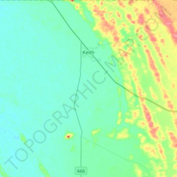 Keith topographic map, elevation, terrain