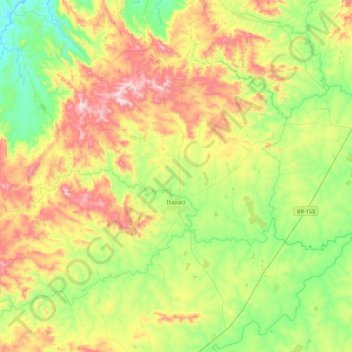 Itapaci topographic map, elevation, terrain