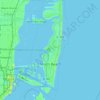 Miami Beach topographic map, elevation, terrain
