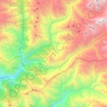 Tapethok topographic map, elevation, terrain