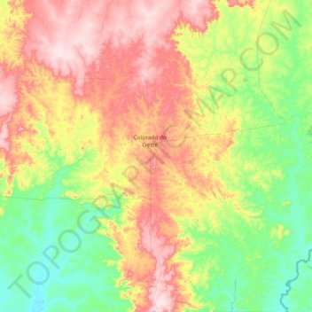 Colorado do Oeste topographic map, elevation, terrain