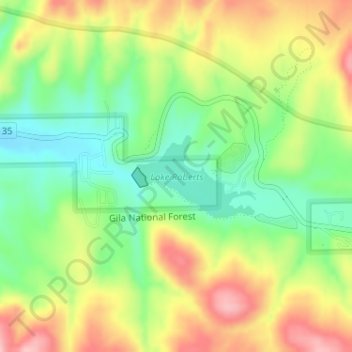 Lake Roberts topographic map, elevation, terrain