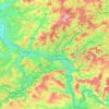 Communauté régionale de Sarrebruck topographic map, elevation, terrain