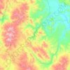 Pichacani topographic map, elevation, terrain