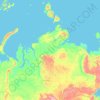 Krasnoyarsk Krai topographic map, elevation, terrain