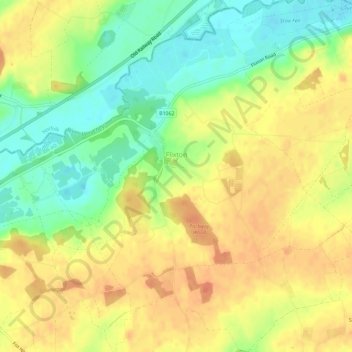 Flixton topographic map, elevation, terrain