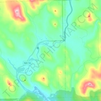 Dummer topographic map, elevation, terrain