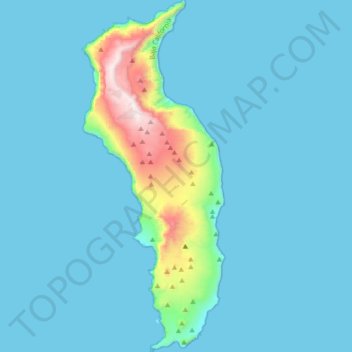 Isla Guadalupe topographic map, elevation, terrain