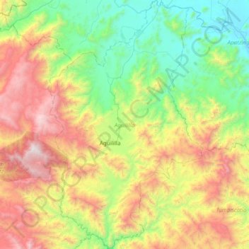 Aguililla topographic map, elevation, terrain