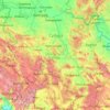 Serbie centrale topographic map, elevation, terrain