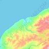 Myponga Beach topographic map, elevation, terrain