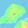 Oleny Island topographic map, elevation, terrain